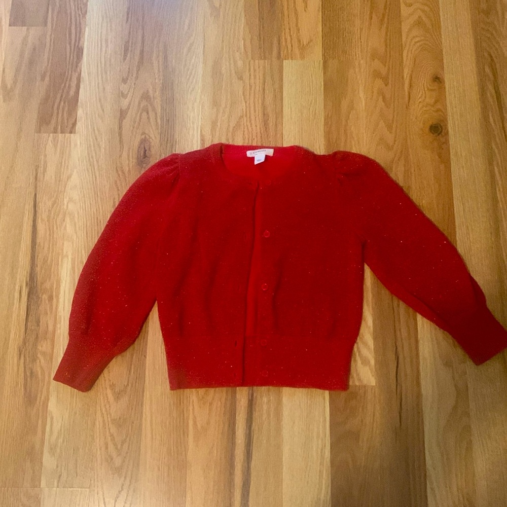 Sparkly red cardigan